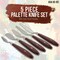 U.S. Art Supply 5-Piece Stainless Steel Palette Knife Set - Spatula Painting Knives to Mix, Spread, Apply Oil &#x26; Acrylic Paint on Canvases, Cake Icing